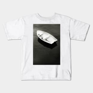 Moored Rowing Boat at Beaumaris, North Wales, UK Kids T-Shirt